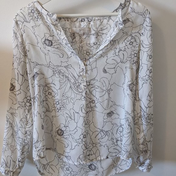 White Floral Blouse - Picture 2 of 4